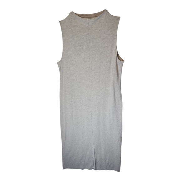 Pure Jill J. Jill Luxe Tencel Beige Sleeveless French Terry Maxi Dress Tall XL - Picture 6 of 14